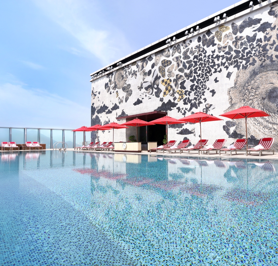【ANNIVERSARY SALE 50% OFF】 BUY-1-GET-1 | Day Pass for Hong Kong 's highest outdoor harbor view swimming pool WET® and Harbor View FIT® gym with 2 glasses of champagne