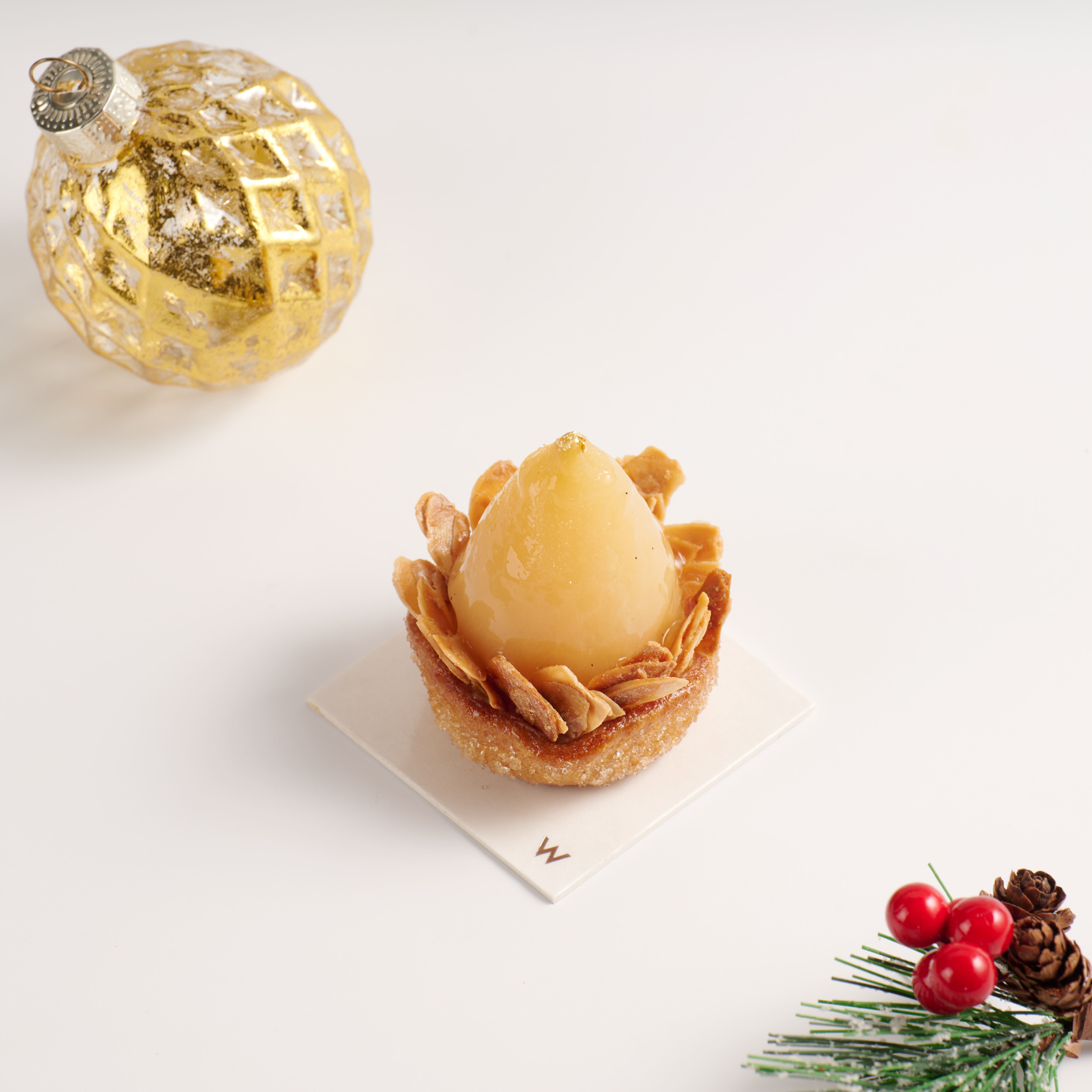 Poached Ginger Pear Tart with Cranberry Poached Ginger Pear Tart with Cranberry
